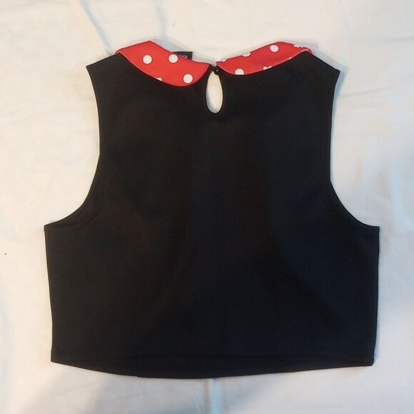 Black and Red Disney Minnie Crop Top - Picture 2 of 5